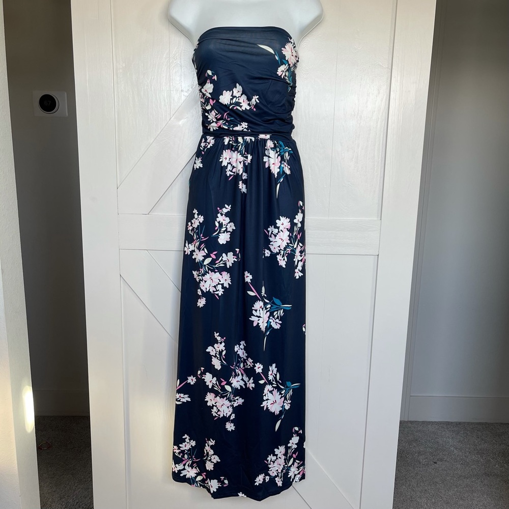 Navy floral maxi dress - Picture 4 of 5